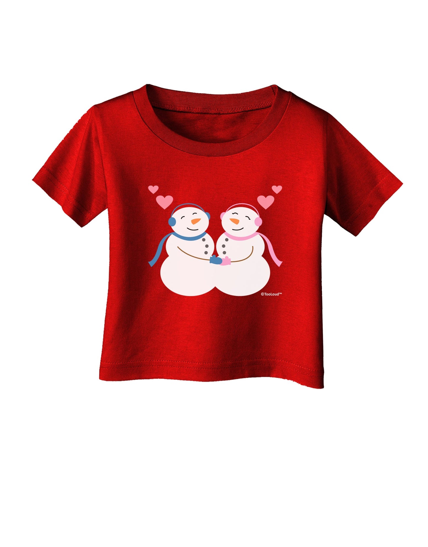 Cute Snowman and Snowwoman Couple Infant T-Shirt Dark by TooLoud-Infant T-Shirt-TooLoud-Clover-Green-06-Months-Davson Sales