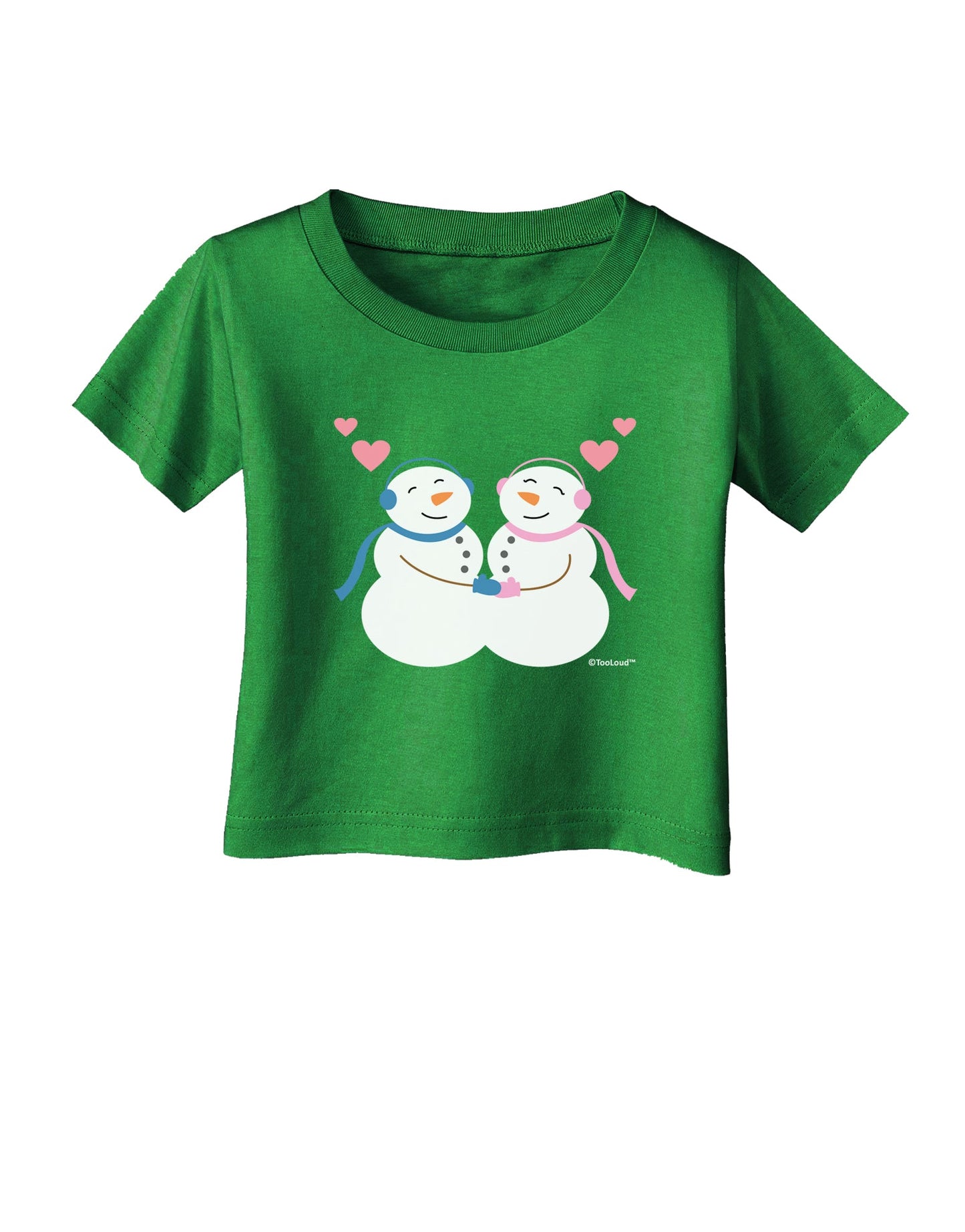 Cute Snowman and Snowwoman Couple Infant T-Shirt Dark by TooLoud-Infant T-Shirt-TooLoud-Royal-Blue-06-Months-Davson Sales