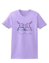 Cute Snowman and Snowwoman Couple Womens T-Shirt by TooLoud-Womens T-Shirt-TooLoud-Lavender-X-Small-Davson Sales