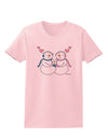 Cute Snowman and Snowwoman Couple Womens T-Shirt by TooLoud-Womens T-Shirt-TooLoud-PalePink-X-Small-Davson Sales