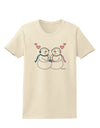 Cute Snowman and Snowwoman Couple Womens T-Shirt by TooLoud-Womens T-Shirt-TooLoud-Natural-X-Small-Davson Sales