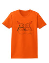 Cute Snowman and Snowwoman Couple Womens T-Shirt by TooLoud-Womens T-Shirt-TooLoud-Orange-X-Small-Davson Sales