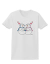 Cute Snowman and Snowwoman Couple Womens T-Shirt by TooLoud-Womens T-Shirt-TooLoud-White-X-Small-Davson Sales