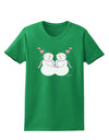 Cute Snowwoman Couple Womens Dark T-Shirt by TooLoud-Womens T-Shirt-TooLoud-Kelly-Green-X-Small-Davson Sales