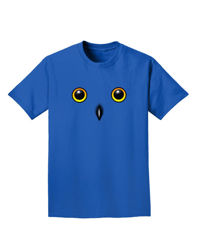 Cute Snowy Owl Face Adult Dark T-Shirt-Mens T-Shirt-TooLoud-Royal-Blue-Small-Davson Sales