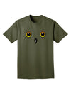 Cute Snowy Owl Face Adult Dark T-Shirt-Mens T-Shirt-TooLoud-Military-Green-Small-Davson Sales