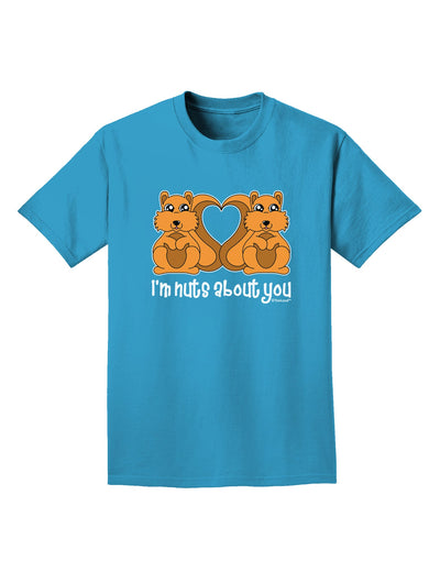 Cute Squirrels - I'm Nuts About You Adult Dark T-Shirt by TooLoud-Mens T-Shirt-TooLoud-Turquoise-Small-Davson Sales