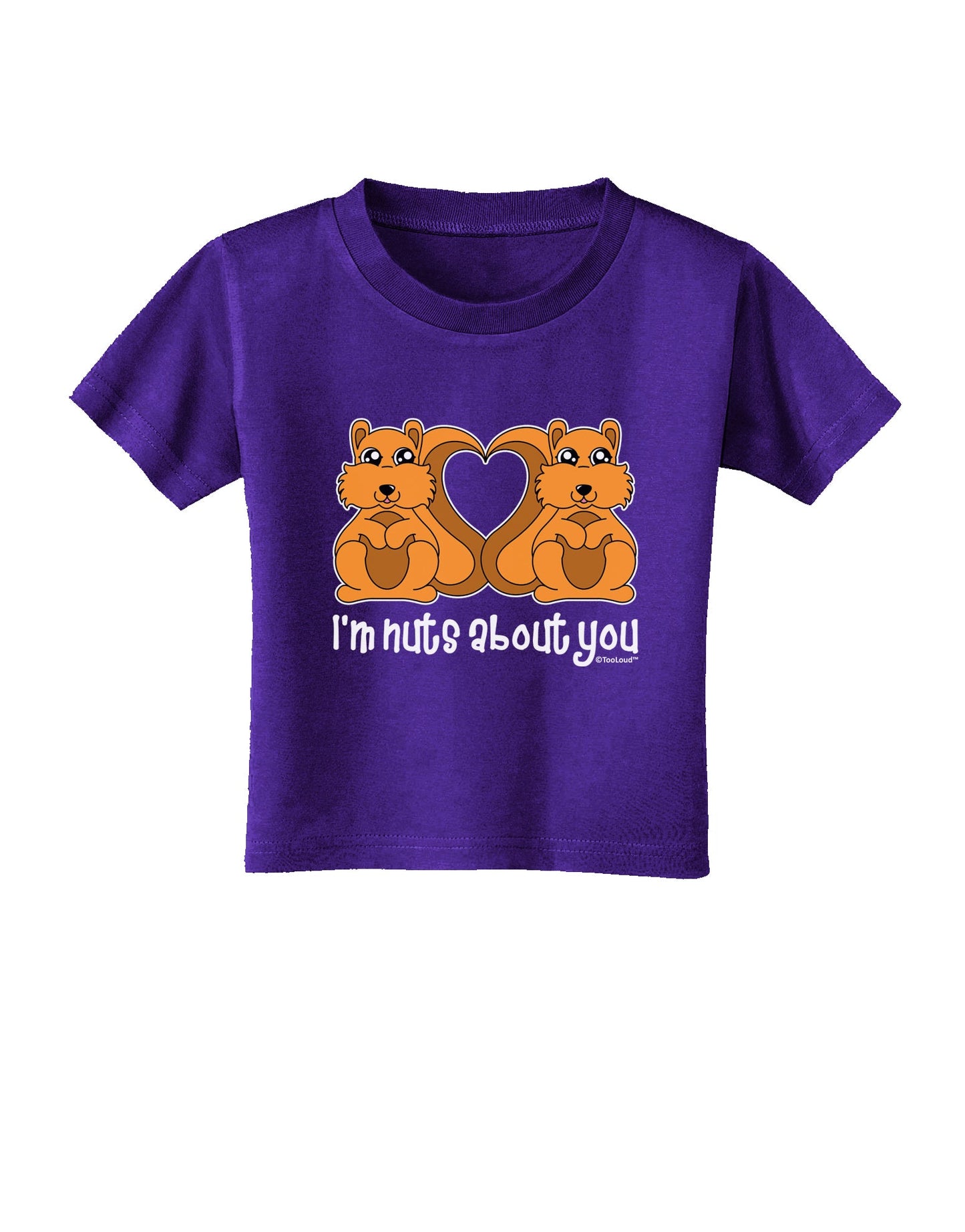 Cute Squirrels - I'm Nuts About You Toddler T-Shirt Dark by TooLoud-Toddler T-Shirt-TooLoud-Purple-2T-Davson Sales