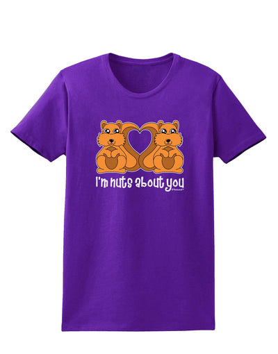 Cute Squirrels - I'm Nuts About You Womens Dark T-Shirt by TooLoud-Womens T-Shirt-TooLoud-Purple-X-Small-Davson Sales