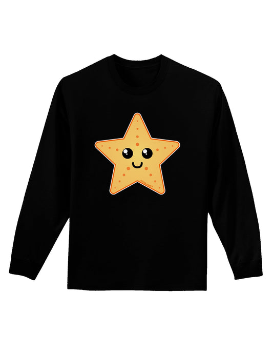 Cute Starfish Adult Long Sleeve Dark T-Shirt by TooLoud-TooLoud-Black-Small-Davson Sales