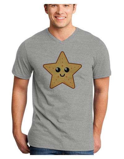 Cute Starfish Adult V-Neck T-shirt by TooLoud-Mens V-Neck T-Shirt-TooLoud-HeatherGray-Small-Davson Sales