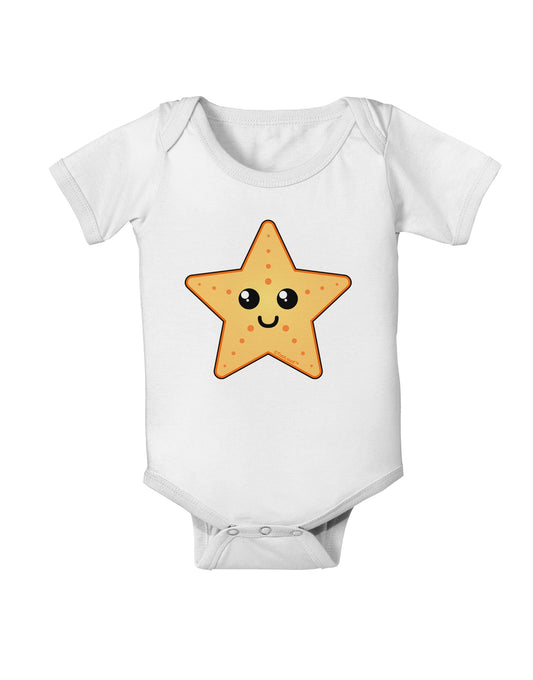 Cute Starfish Baby Romper Bodysuit by TooLoud-Baby Romper-TooLoud-White-06-Months-Davson Sales