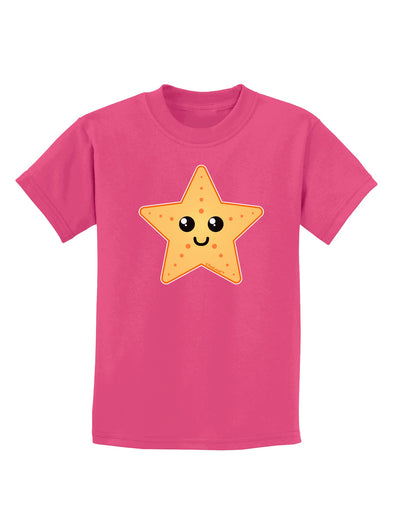 Cute Starfish Childrens Dark T-Shirt by TooLoud-Childrens T-Shirt-TooLoud-Sangria-X-Small-Davson Sales