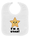 Cute Starfish - I am a Star Baby Bib by TooLoud