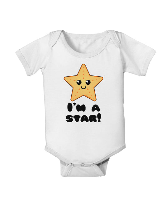 Cute Starfish - I am a Star Baby Romper Bodysuit by TooLoud-Baby Romper-TooLoud-White-06-Months-Davson Sales