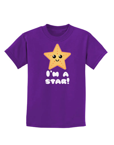 Cute Starfish - I am a Star Childrens Dark T-Shirt by TooLoud-Childrens T-Shirt-TooLoud-Purple-X-Small-Davson Sales