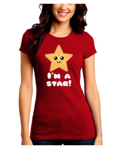 Cute Starfish - I am a Star Juniors Crew Dark T-Shirt by TooLoud-T-Shirts Juniors Tops-TooLoud-Red-Juniors Fitted Small-Davson Sales