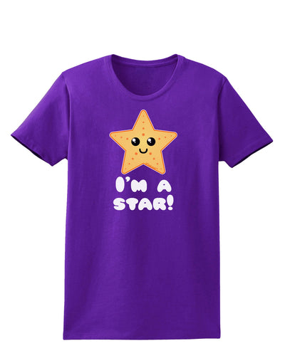 Cute Starfish - I am a Star Womens Dark T-Shirt by TooLoud-Womens T-Shirt-TooLoud-Purple-X-Small-Davson Sales