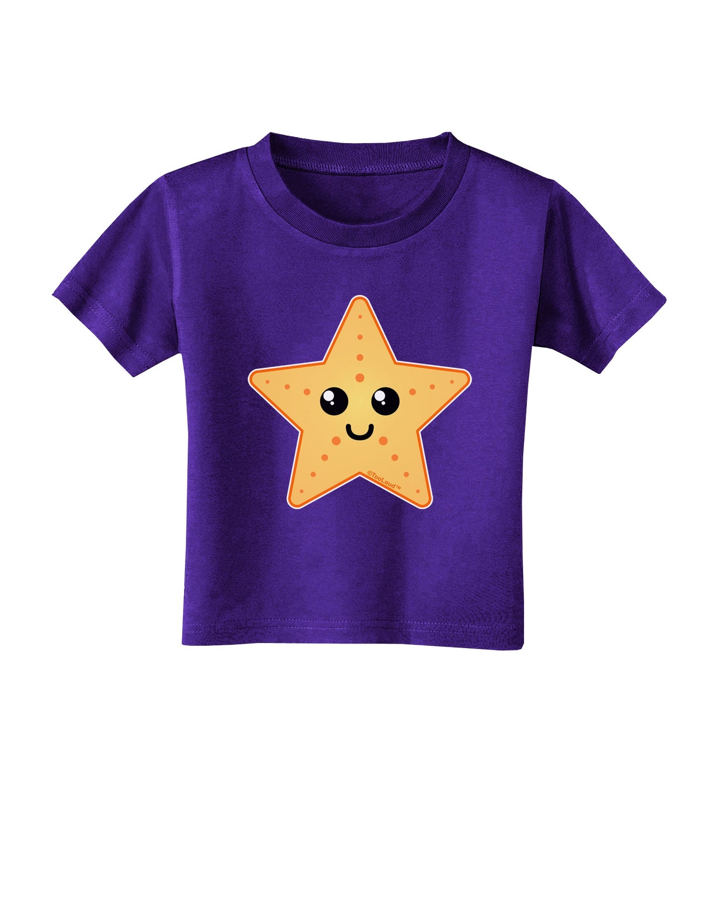 Cute Starfish Toddler T-Shirt Dark by TooLoud-Toddler T-Shirt-TooLoud-Purple-2T-Davson Sales