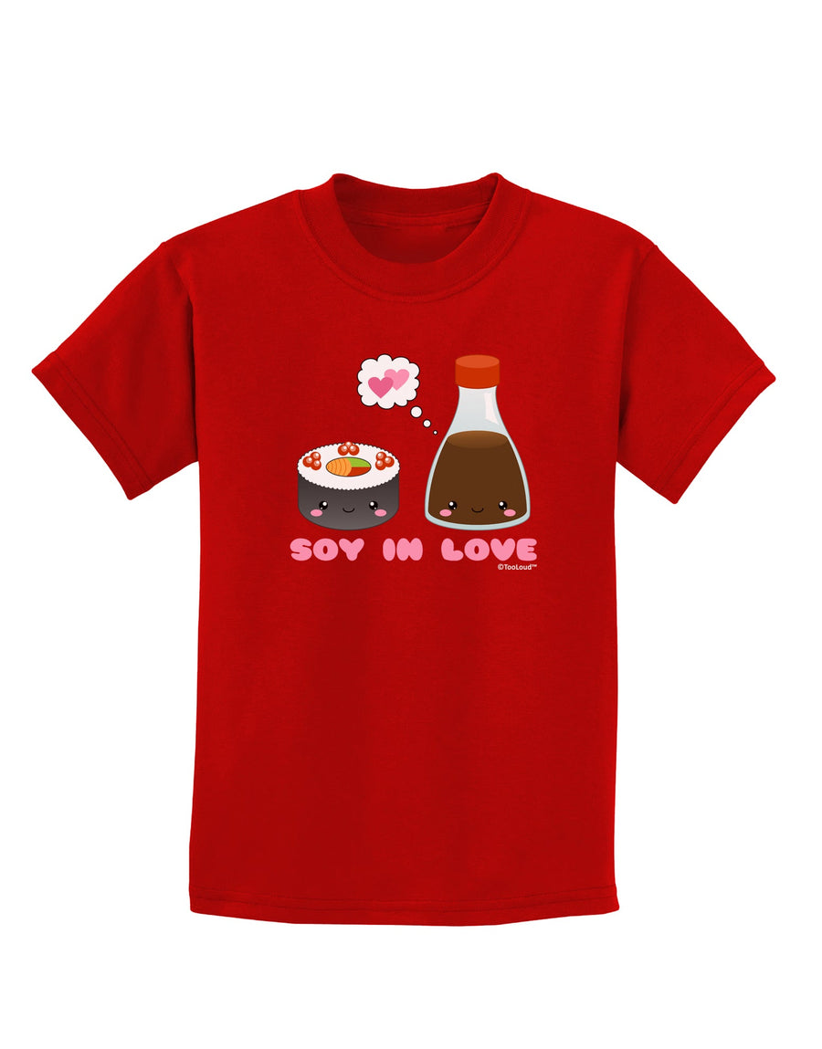 Cute Sushi and Soy Sauce - Soy In Love Childrens Dark T-Shirt by TooLoud-Childrens T-Shirt-TooLoud-Black-X-Small-Davson Sales