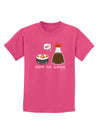 Cute Sushi and Soy Sauce - Soy In Love Childrens Dark T-Shirt by TooLoud-Childrens T-Shirt-TooLoud-Sangria-X-Small-Davson Sales