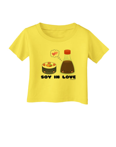 Cute Sushi and Soy Sauce - Soy In Love Infant T-Shirt by TooLoud-Infant T-Shirt-TooLoud-Yellow-06-Months-Davson Sales