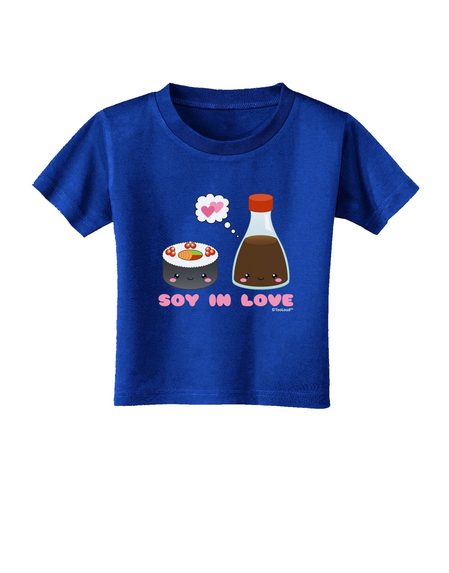 Cute Sushi and Soy Sauce - Soy In Love Toddler T-Shirt Dark by TooLoud-Toddler T-Shirt-TooLoud-Red-2T-Davson Sales