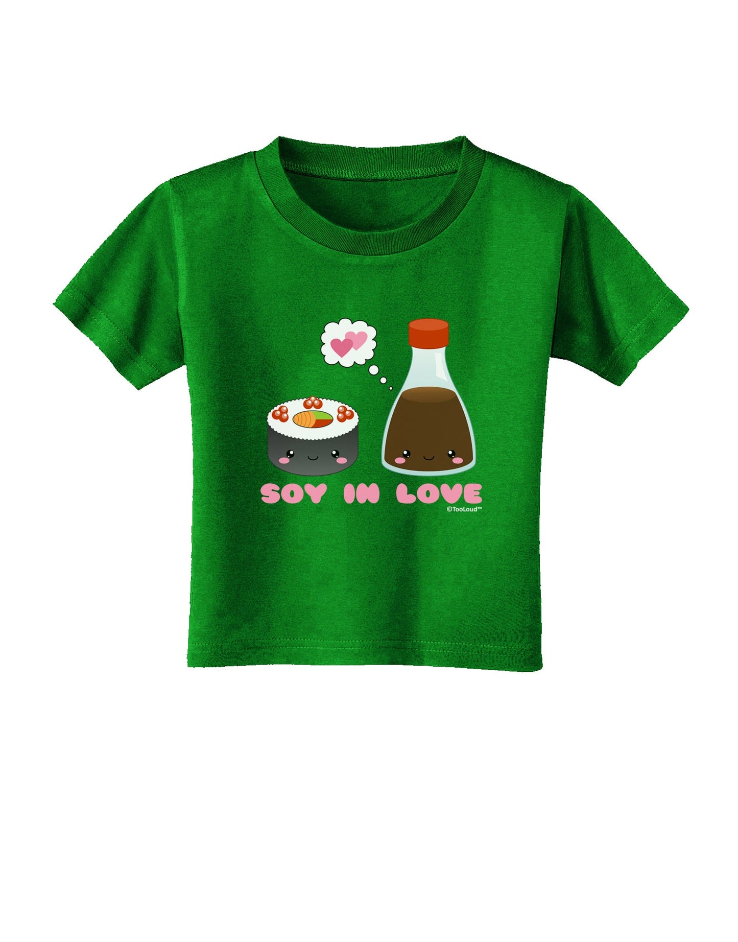 Cute Sushi and Soy Sauce - Soy In Love Toddler T-Shirt Dark by TooLoud-Toddler T-Shirt-TooLoud-Royal-Blue-2T-Davson Sales