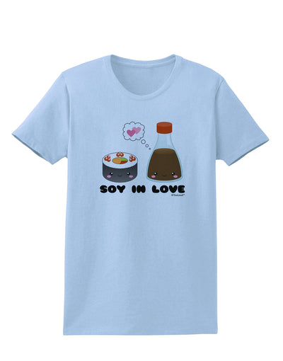 Cute Sushi and Soy Sauce - Soy In Love Womens T-Shirt by TooLoud-Womens T-Shirt-TooLoud-Light-Blue-X-Small-Davson Sales