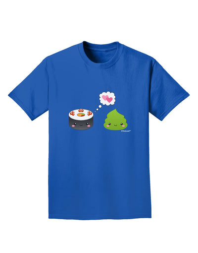 Cute Sushi and Wasabi Love Adult Dark T-Shirt by TooLoud-Mens T-Shirt-TooLoud-Royal-Blue-Small-Davson Sales