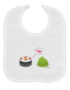 Cute Sushi and Wasabi Love Baby Bib by TooLoud