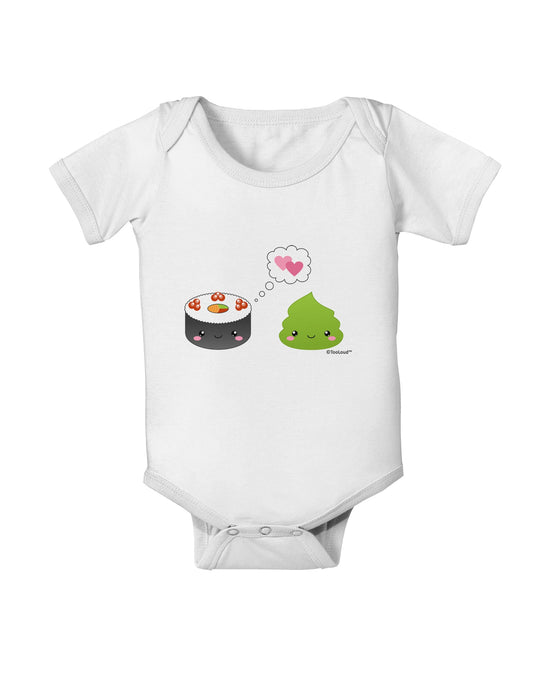 Cute Sushi and Wasabi Love Baby Romper Bodysuit by TooLoud-Baby Romper-TooLoud-White-06-Months-Davson Sales