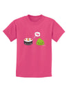 Cute Sushi and Wasabi Love Childrens Dark T-Shirt by TooLoud-Childrens T-Shirt-TooLoud-Sangria-X-Small-Davson Sales