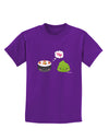 Cute Sushi and Wasabi Love Childrens Dark T-Shirt by TooLoud-Childrens T-Shirt-TooLoud-Purple-X-Small-Davson Sales