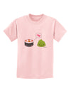 Cute Sushi and Wasabi Love Childrens T-Shirt by TooLoud-Childrens T-Shirt-TooLoud-PalePink-X-Small-Davson Sales