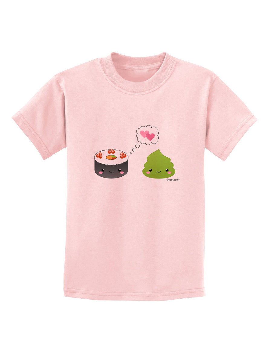 Cute Sushi and Wasabi Love Childrens T-Shirt by TooLoud-Childrens T-Shirt-TooLoud-White-X-Small-Davson Sales