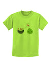 Cute Sushi and Wasabi Love Childrens T-Shirt by TooLoud-Childrens T-Shirt-TooLoud-Lime-Green-X-Small-Davson Sales