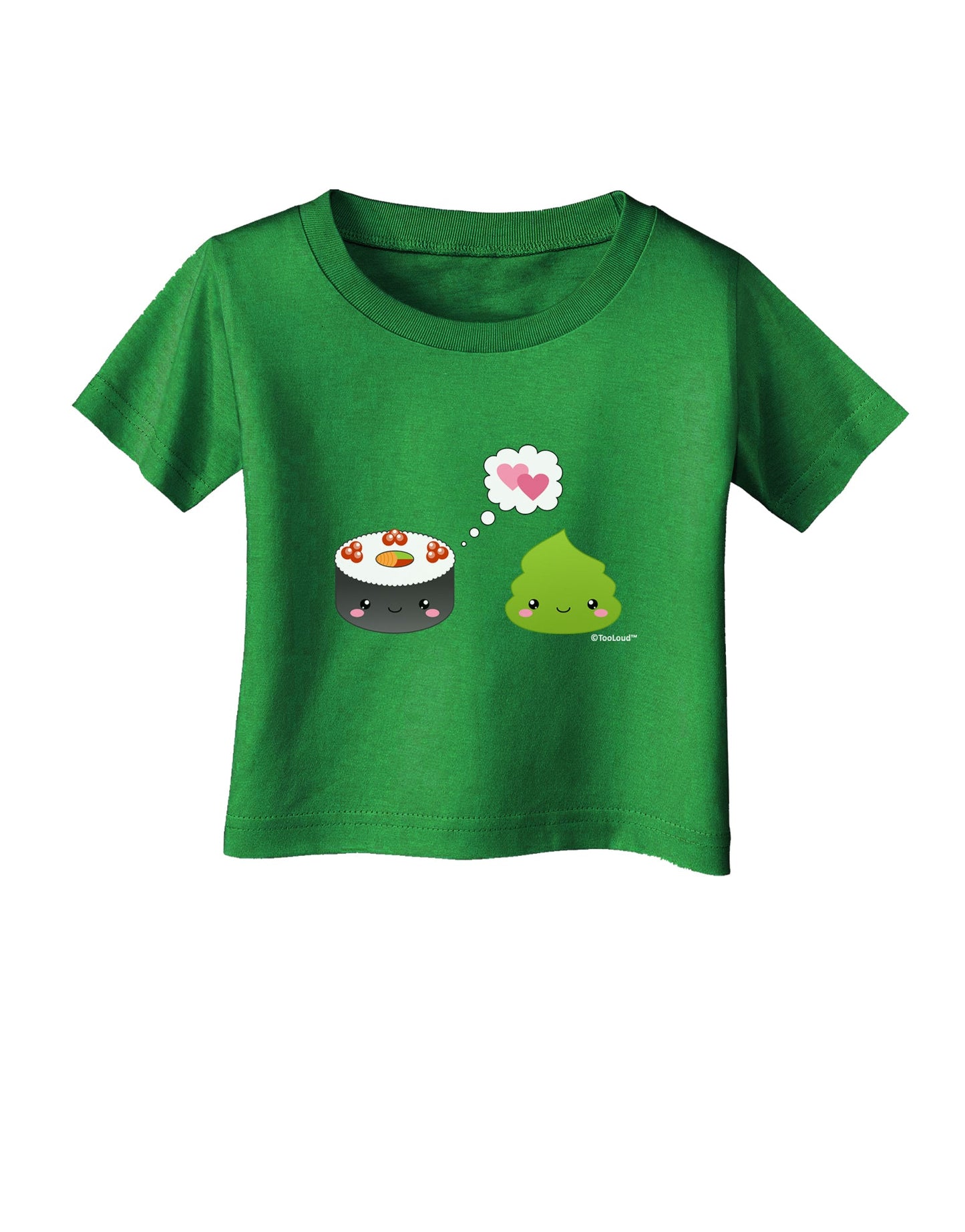 Cute Sushi and Wasabi Love Infant T-Shirt Dark by TooLoud-Infant T-Shirt-TooLoud-Clover-Green-06-Months-Davson Sales