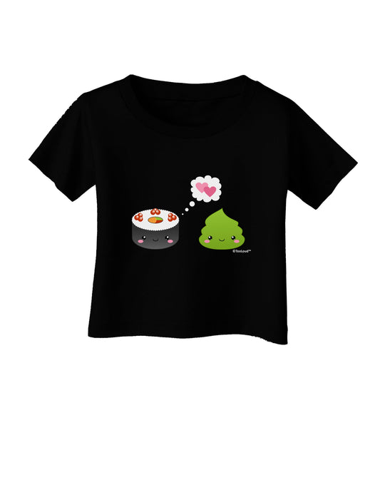 Cute Sushi and Wasabi Love Infant T-Shirt Dark by TooLoud-Infant T-Shirt-TooLoud-Black-06-Months-Davson Sales