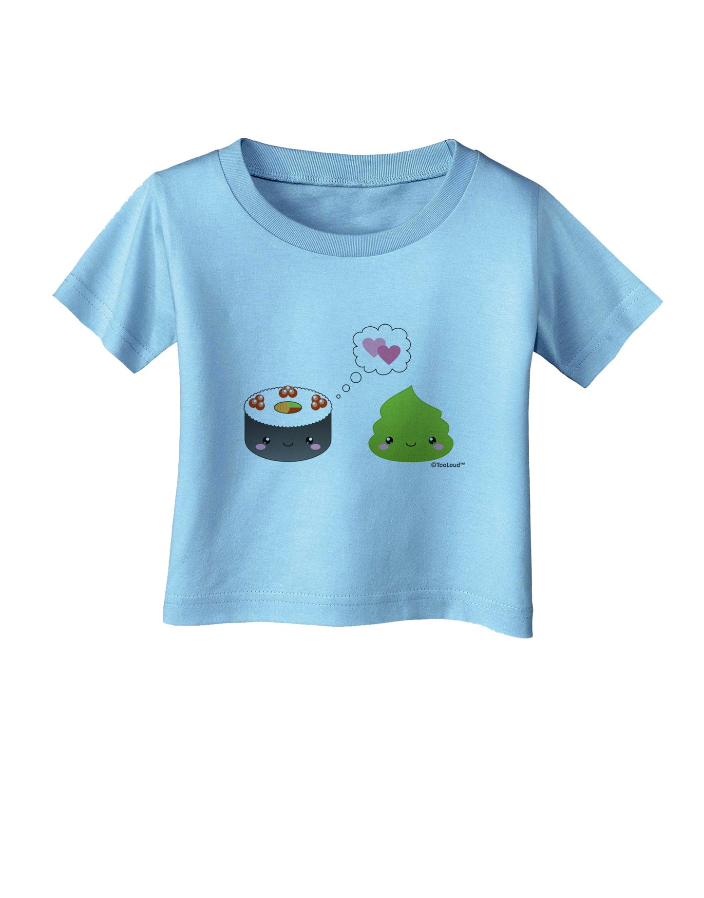Cute Sushi and Wasabi Love Infant T-Shirt by TooLoud-Infant T-Shirt-TooLoud-Aquatic-Blue-06-Months-Davson Sales