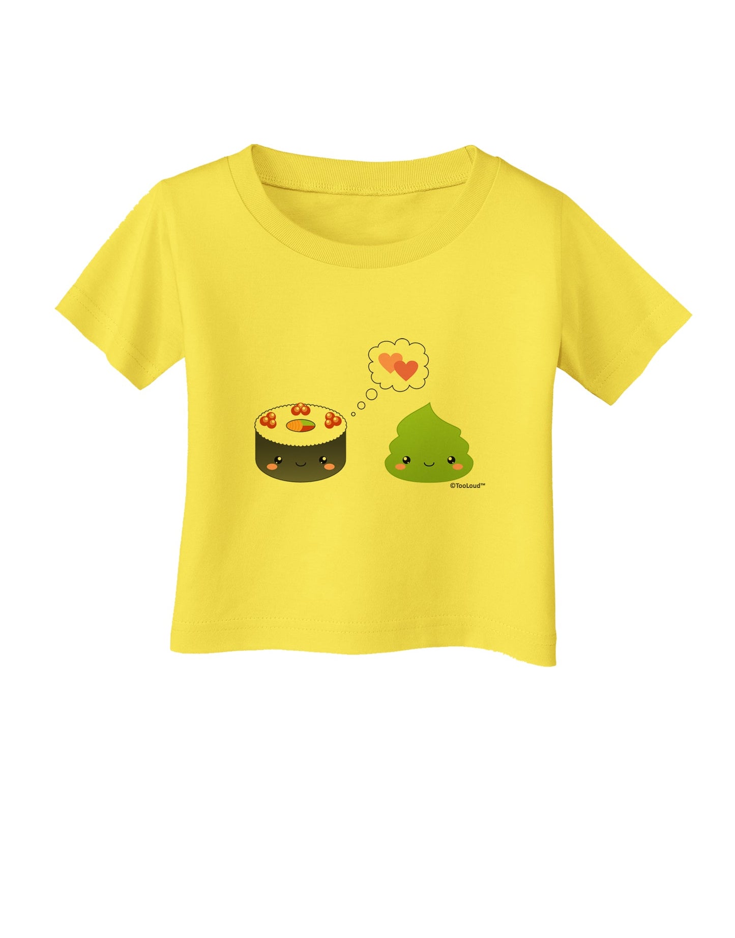 Cute Sushi and Wasabi Love Infant T-Shirt by TooLoud-Infant T-Shirt-TooLoud-Yellow-06-Months-Davson Sales
