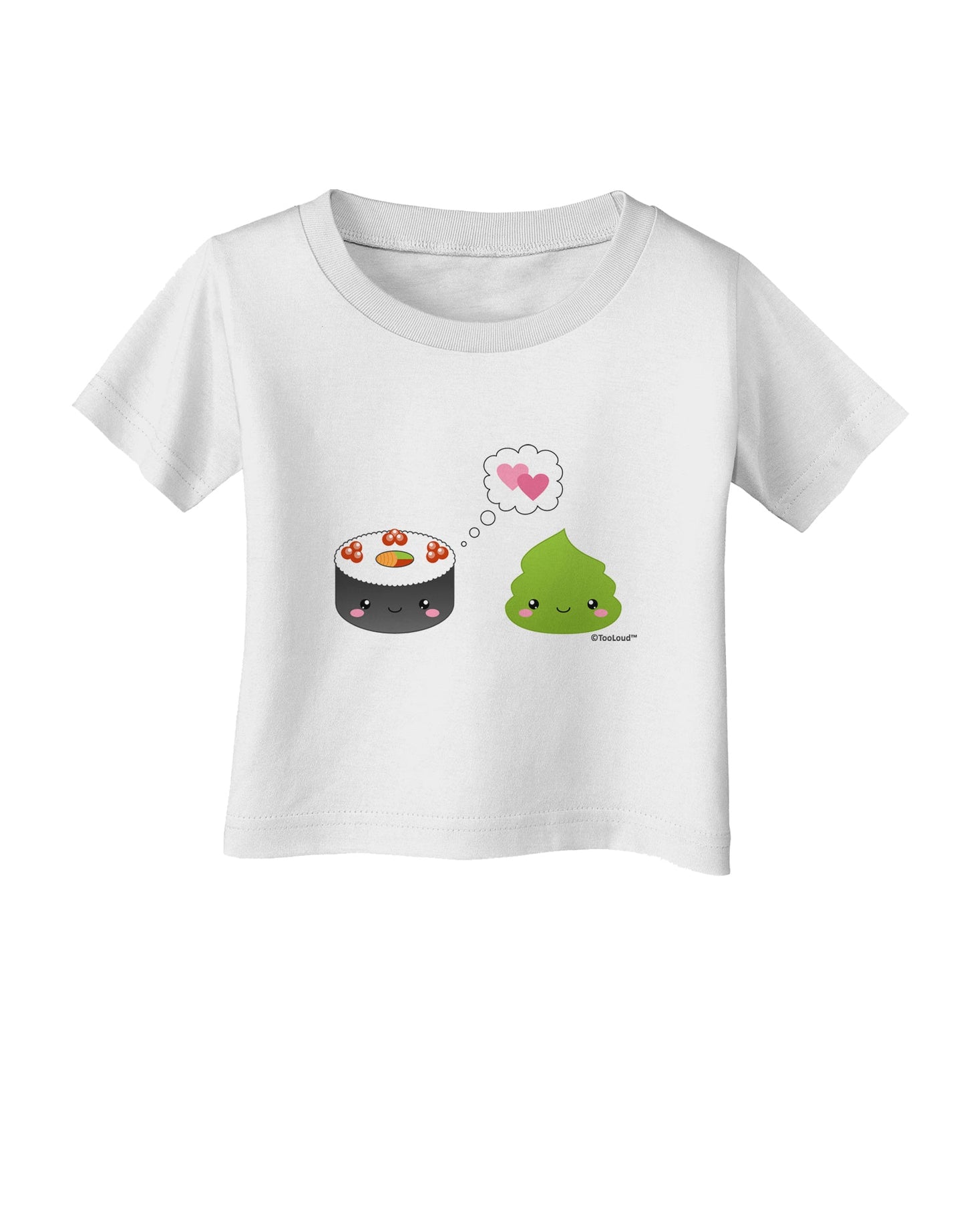 Cute Sushi and Wasabi Love Infant T-Shirt by TooLoud-Infant T-Shirt-TooLoud-White-06-Months-Davson Sales