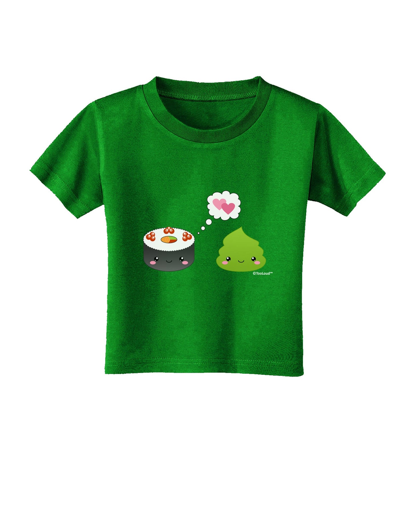 Cute Sushi and Wasabi Love Toddler T-Shirt Dark by TooLoud-Toddler T-Shirt-TooLoud-Royal-Blue-2T-Davson Sales