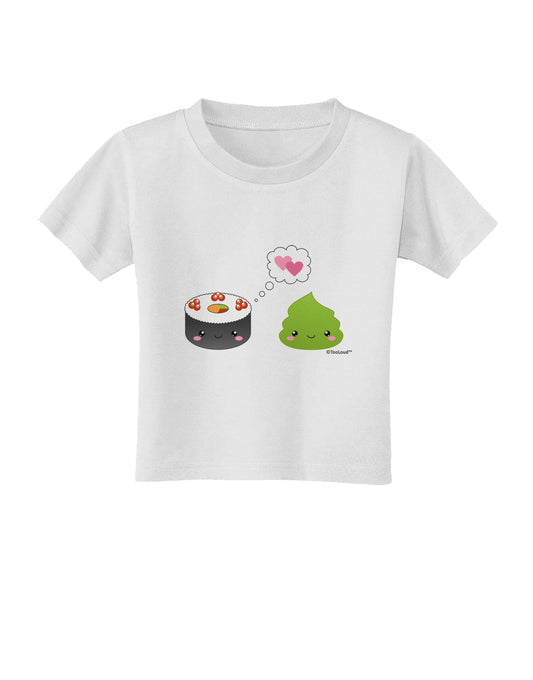 Cute Sushi and Wasabi Love Toddler T-Shirt by TooLoud-Toddler T-Shirt-TooLoud-White-2T-Davson Sales