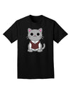 Cute Sweater Vest Cat Design Adult Dark T-Shirt by TooLoud-Mens T-Shirt-TooLoud-Black-Small-Davson Sales