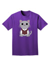 Cute Sweater Vest Cat Design Adult Dark T-Shirt by TooLoud-Mens T-Shirt-TooLoud-Purple-Small-Davson Sales