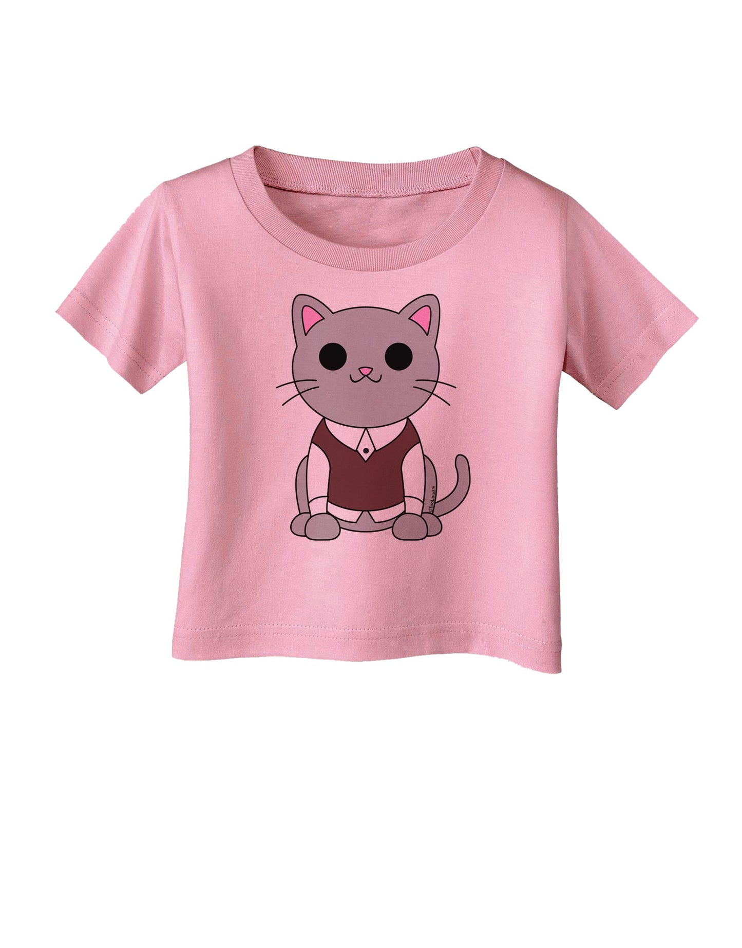 Cute Sweater Vest Cat Design Infant T-Shirt by TooLoud-Infant T-Shirt-TooLoud-Candy-Pink-06-Months-Davson Sales
