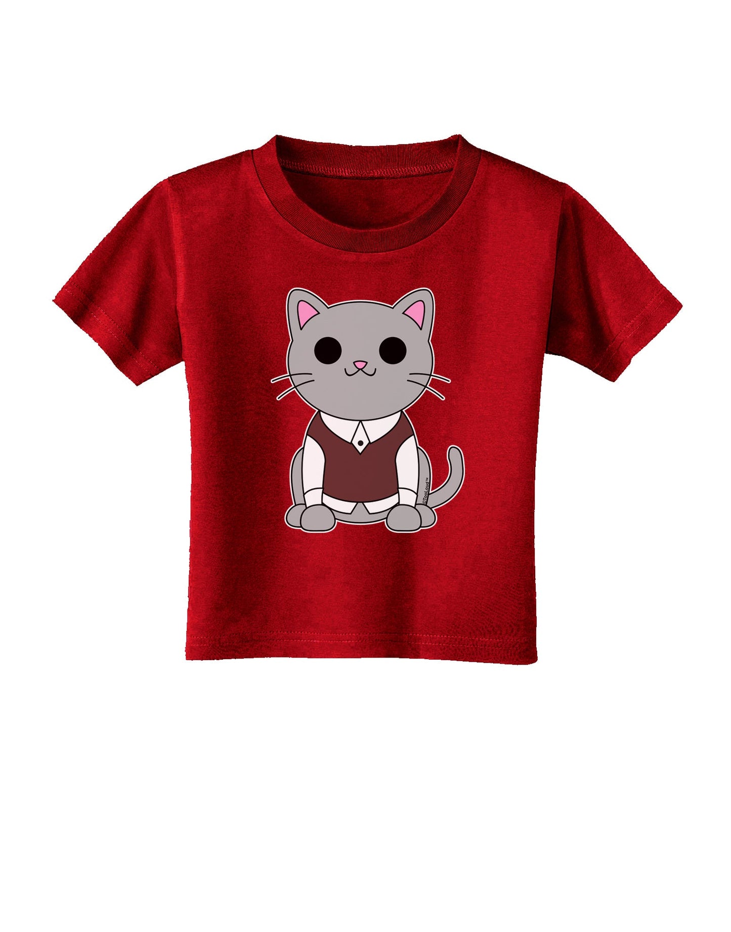 Cute Sweater Vest Cat Design Toddler T-Shirt Dark by TooLoud-Toddler T-Shirt-TooLoud-Clover-Green-2T-Davson Sales