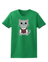 Cute Sweater Vest Cat Design Womens Dark T-Shirt by TooLoud-Womens T-Shirt-TooLoud-Kelly-Green-X-Small-Davson Sales