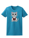 Cute Sweater Vest Cat Design Womens Dark T-Shirt by TooLoud-Womens T-Shirt-TooLoud-Turquoise-X-Small-Davson Sales